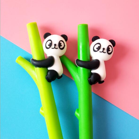 Ellen Brook 1 Piece Korean Stationery Cute Cartoon Advertising Gel Pen School Fashion Office Kawaii Supply Panda Bamboo Animals