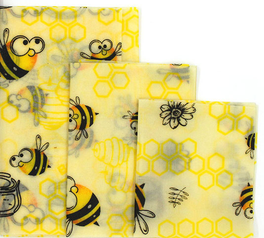 Reusable Beeswax Cloth Wrap Food Fresh Bag Lid Cover Stretch Lid Jungle Party Bees Wax Wrap Plastic Wrap
