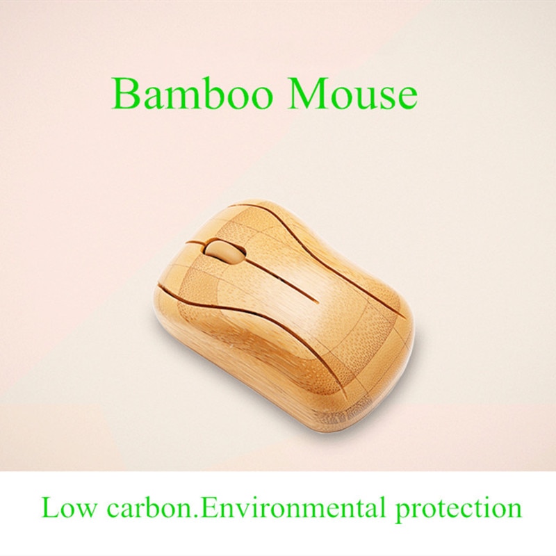 Bamboo Mouse Wireless 2.4g 1600DPI Optical Silent Mute Gaming Mice For Mac Laptop Computer PC Notebook Novelty Gifts 2020 Newest