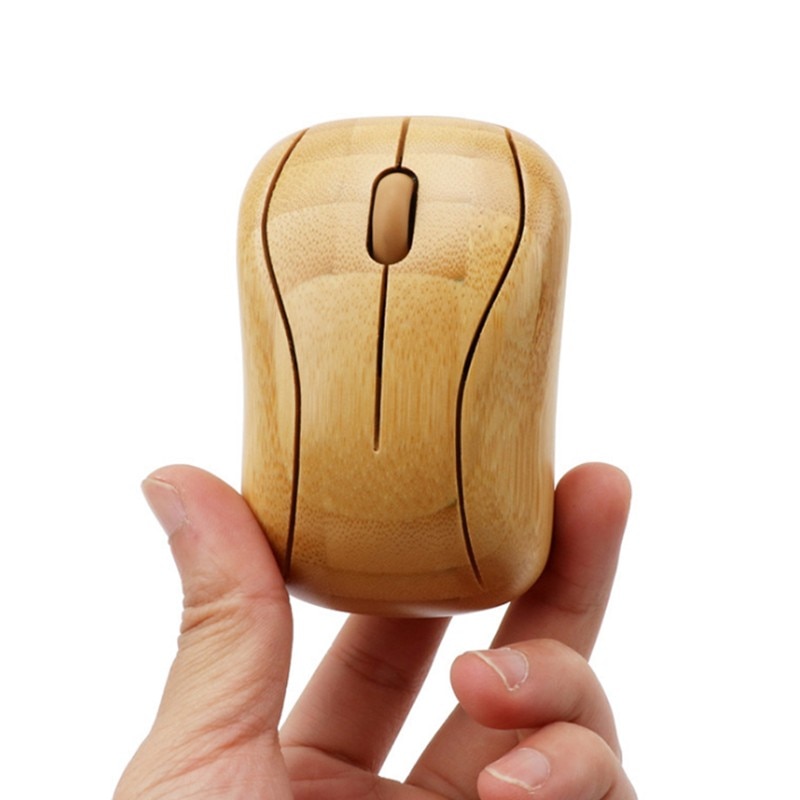 Bamboo Mouse Wireless 2.4g 1600DPI Optical Silent Mute Gaming Mice For Mac Laptop Computer PC Notebook Novelty Gifts 2020 Newest