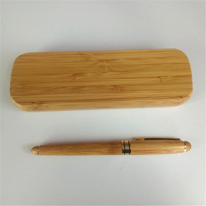 Vintage Elegant Bamboo Fountain Pen with Box for Business Gifts Luxury Brand Office Writing Pens