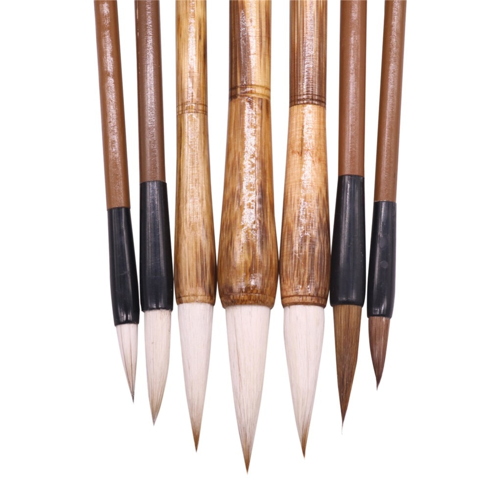 7pcs/lot Painting Supplies Calligraphy Brushes Practice Paintings Writing Brushes Multifunction Pen Gift Pen Student Stationery
