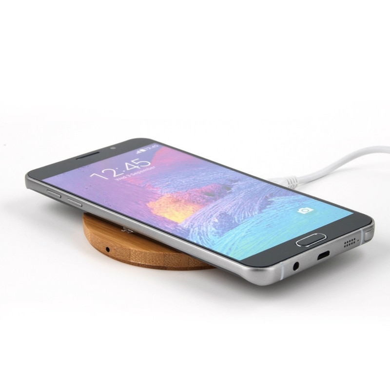 Portable Qi Wireless Charger Slim Wood Charging Pad For Apple IPhone 8 Plus X Wireless Phone Charger For Samsung S6 S7 S9 S8