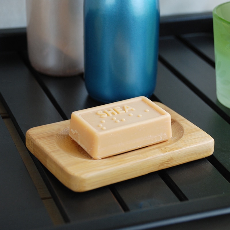 1pc Eco-friendly Natural Bamboo Wood Soap Tray Bathroom Shower Soap Tray Dish Storage Stand Soap Holder Bathroom Products